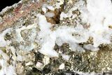 Pyrite On Calcite - El Hammam Mine, Morocco #80740-1